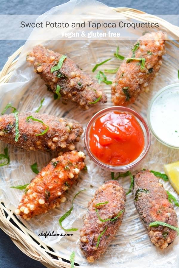 Vrat Ki Shakarkandi Kuttu Sago Tikki | Buckwheat, Sweet Potatoes and Tapioca Croquettes