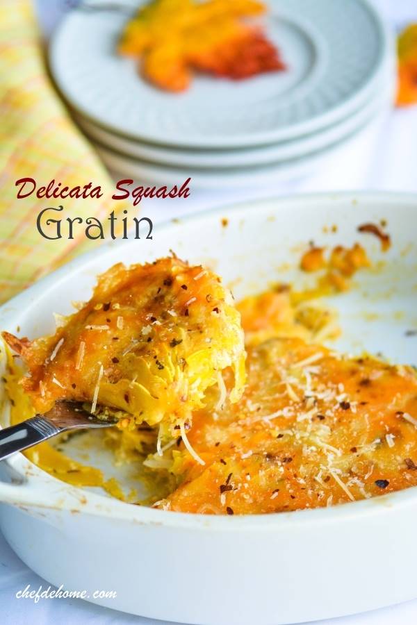 Herbed Delicata Squash Gratin - Thanksgiving Dinner Countdown