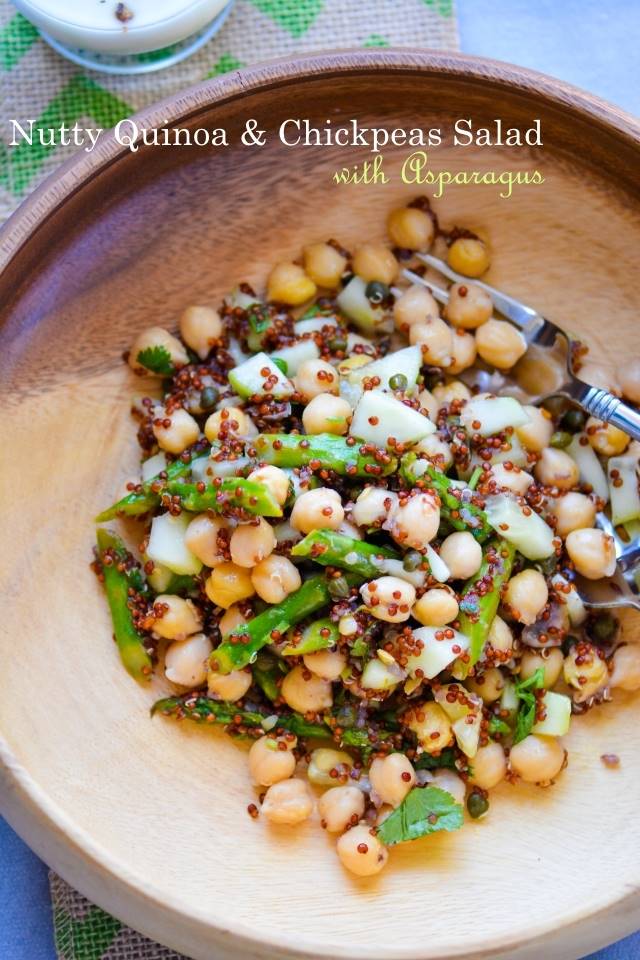 Nutty Quinoa and Chickpeas Salad