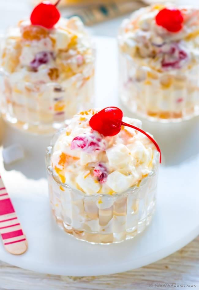 ambrosia salad with sour cream