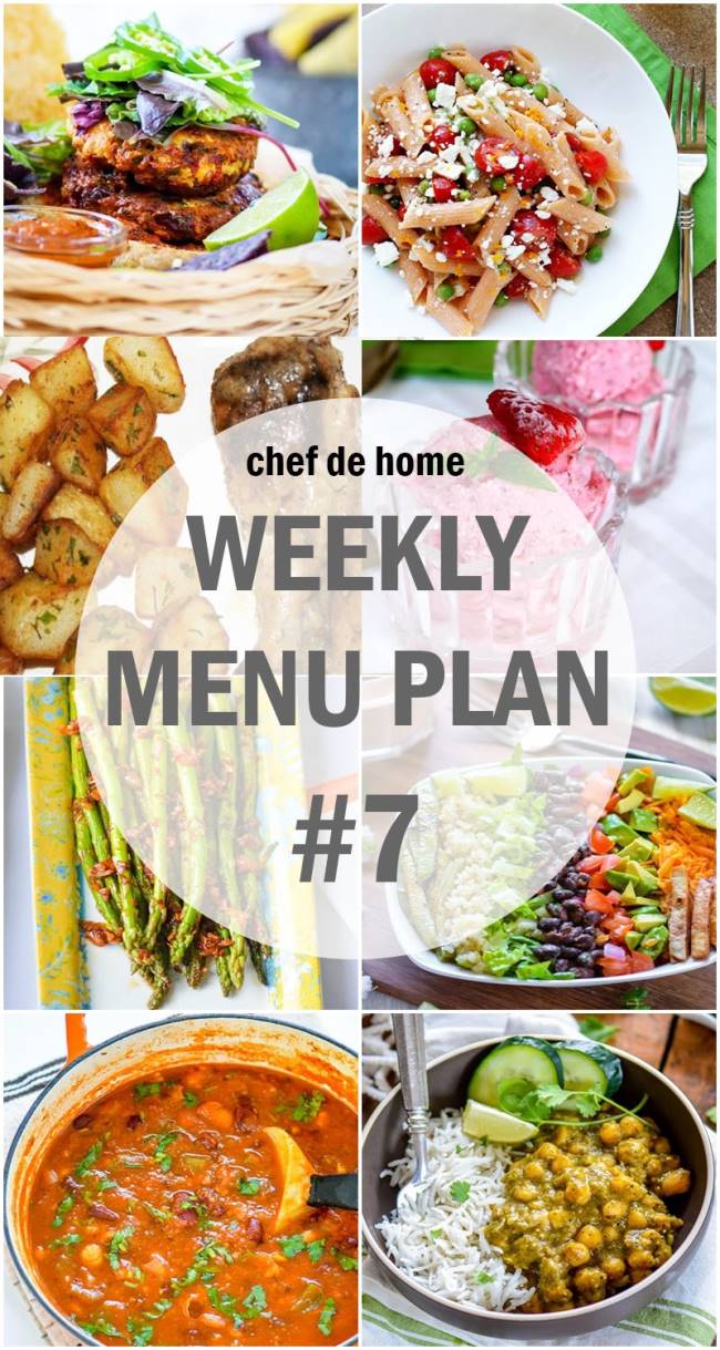 Weekly Meal Menu Plan 7 Meals Chefdehome Com
