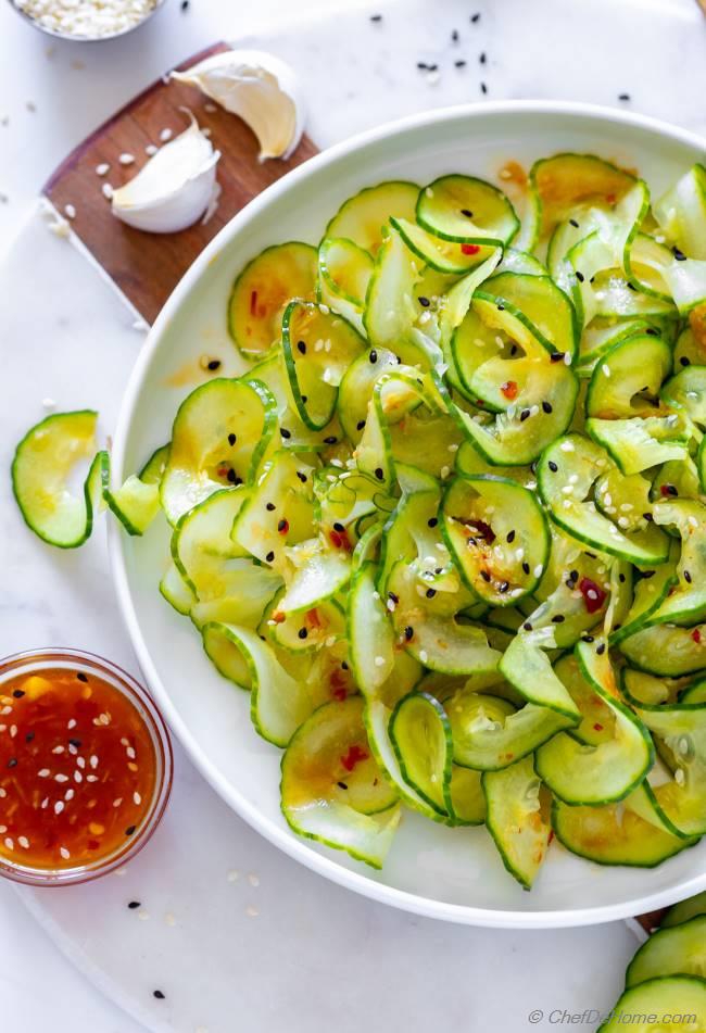 Asian Cucumber Salad Sweet And Sour Cucumber Salad Chefdehome Com