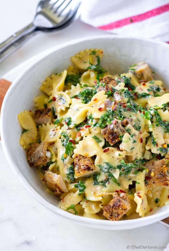 Chicken Florentine Pasta Recipe Chefdehome Com