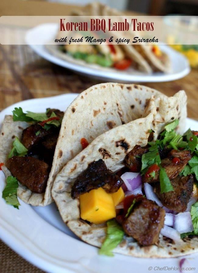 Korean BBQ Lamb Tacos