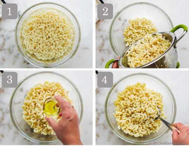 Steps to cook pasta for pasta salad