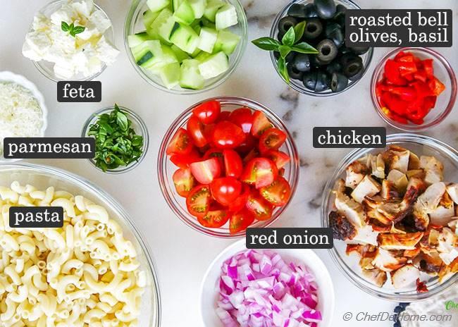 Italian Pasta Salad Ingredients