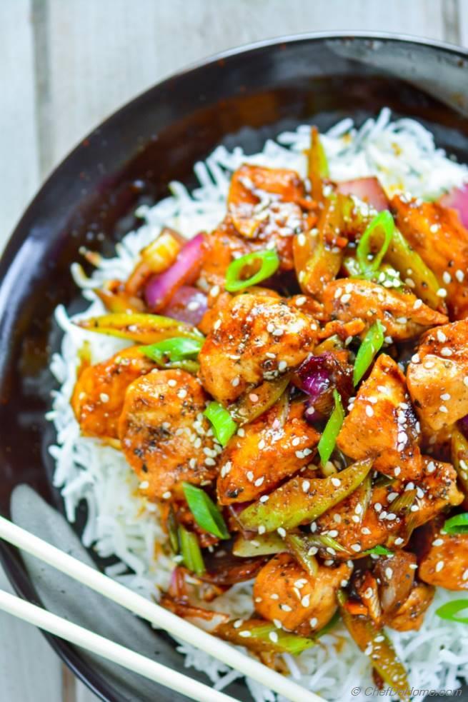 Chinese Black Pepper Chicken Recipe | ChefDeHome.com