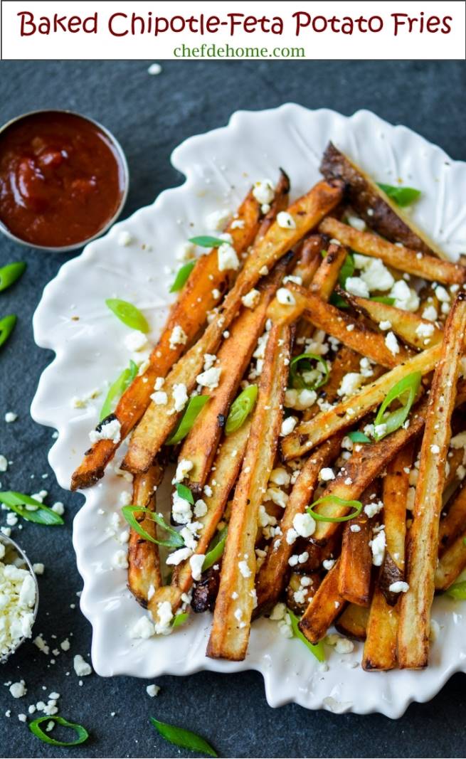 Chipotle Seasoned Crispy Baked Potato Fries Recipe