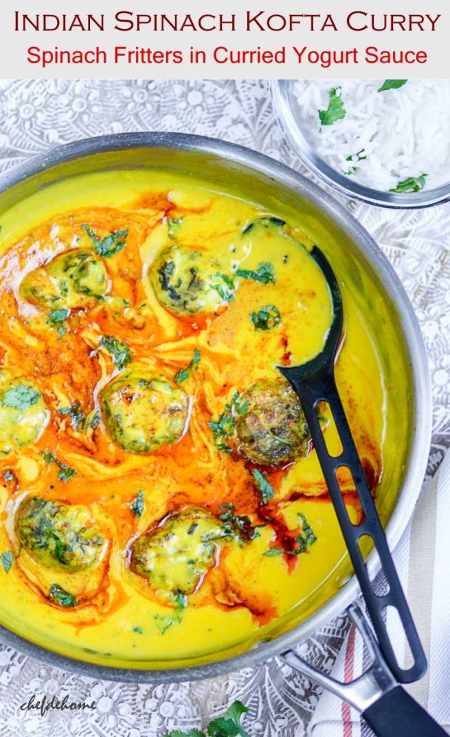 Spinach Kofta Kadhi (Curry) Recipe