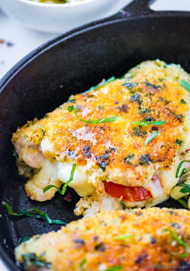 Parmesan Crusted Chicken Caprese Recipe