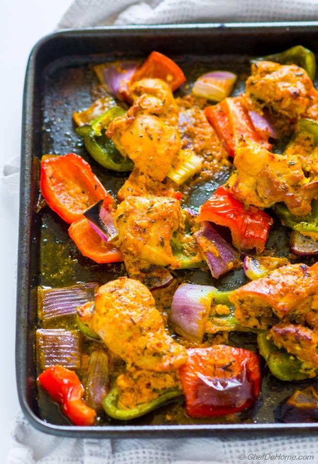 Sheet Pan Chicken Tikka Recipe | ChefDeHome.com