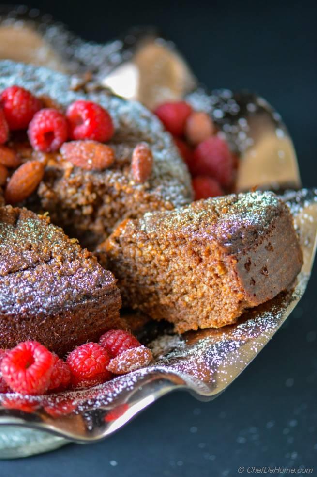 Honey Almond Chocolate Olive Oil Cake Recipe