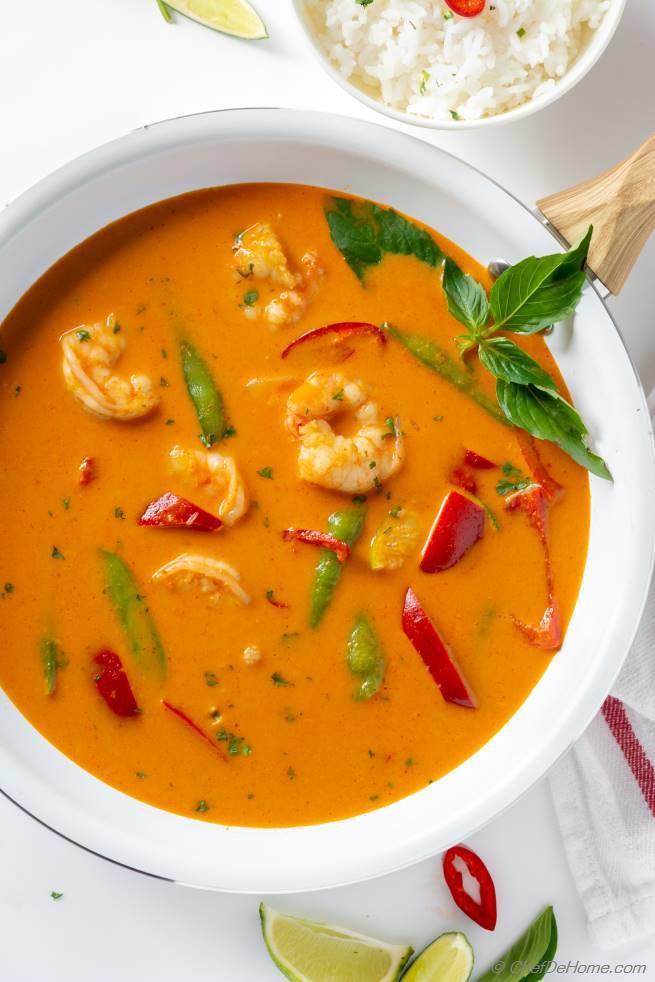 Coconut Curry Shrimp (Creamy, Thai Red Curry) Recipe