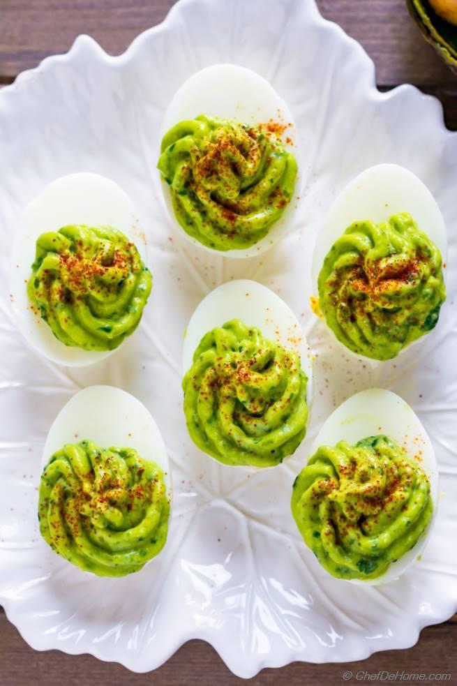Healthy deviled eggs with avocado recipe chefdehome