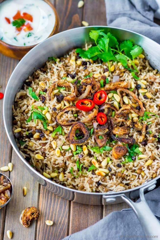 Mujaddara Spiced Lentils and Rice Recipe