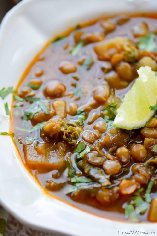 Slow Cooker Turnip, Kale and Lentil Soup Recipe