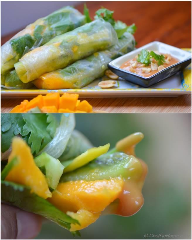 Mango and Kiwi Fresh Rolls Recipe