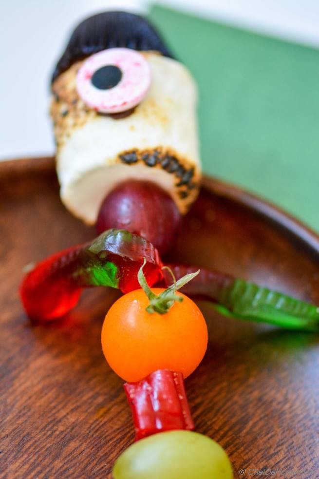 Creepy StickMen Marshmallow Candy Kabobs Recipe