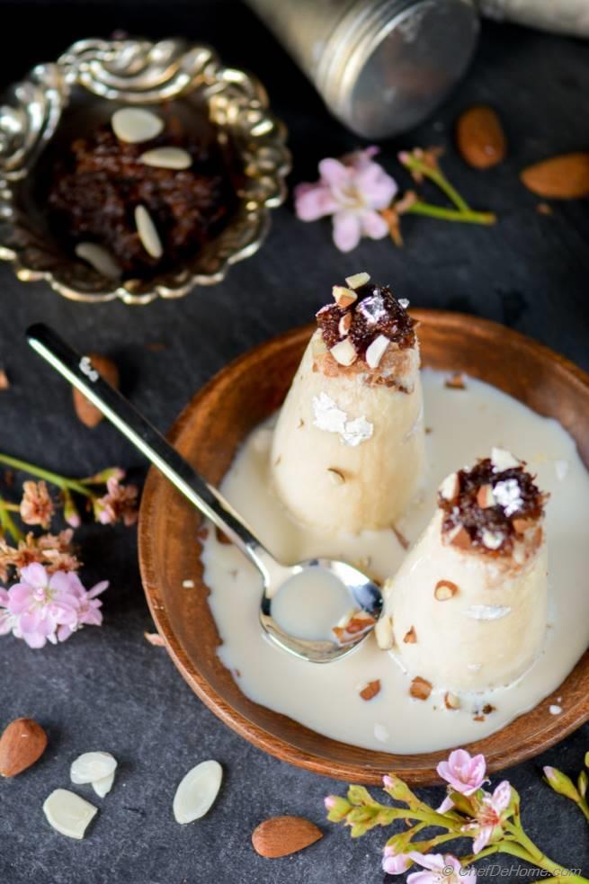 Gulkand Milk Badam Kulfi Recipe
