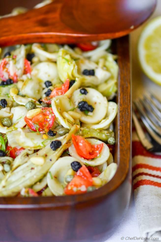 Roasted Fennel and Artichoke Pasta Salad Recipe