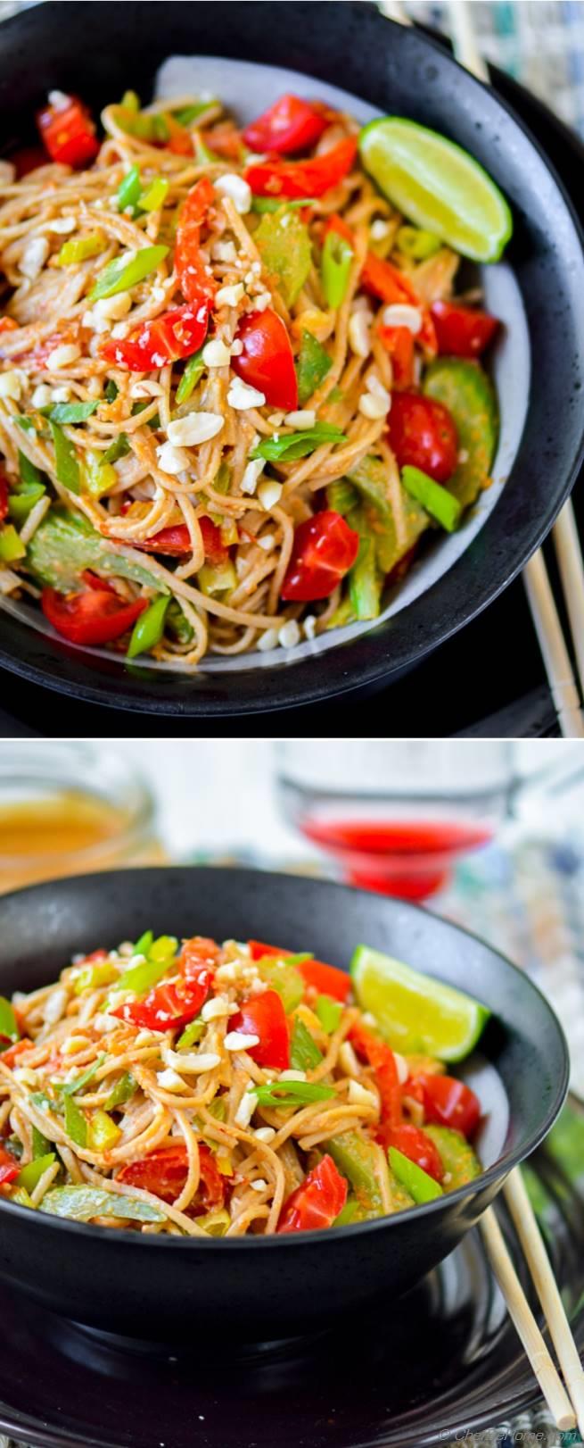 Noodles with ChiliLime Peanut Sauce Recipe