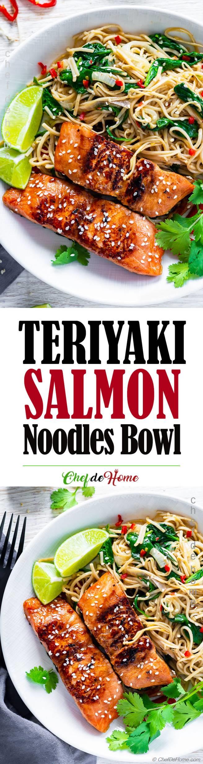 Teriyaki Salmon Soba Noodles Bowl Recipe