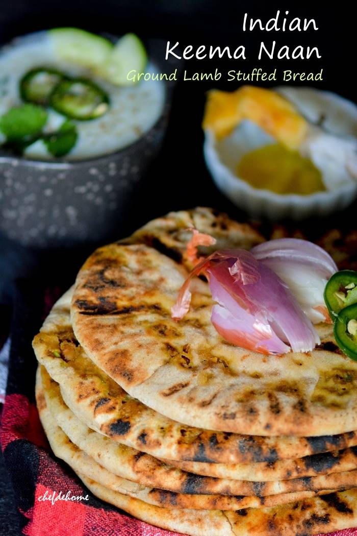 Restaurant-Style Indian Keema Naan - Stuffed Lamb Bread