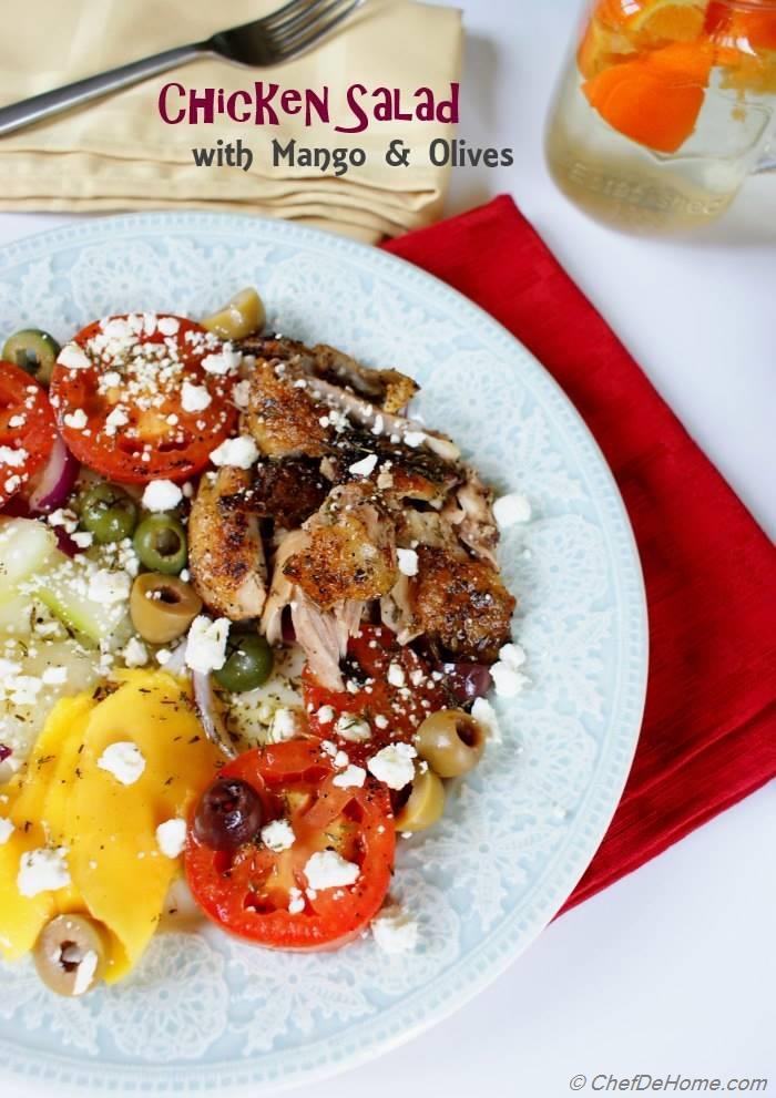 Greek Style Chicken Salad with Thyme Vinaigrette