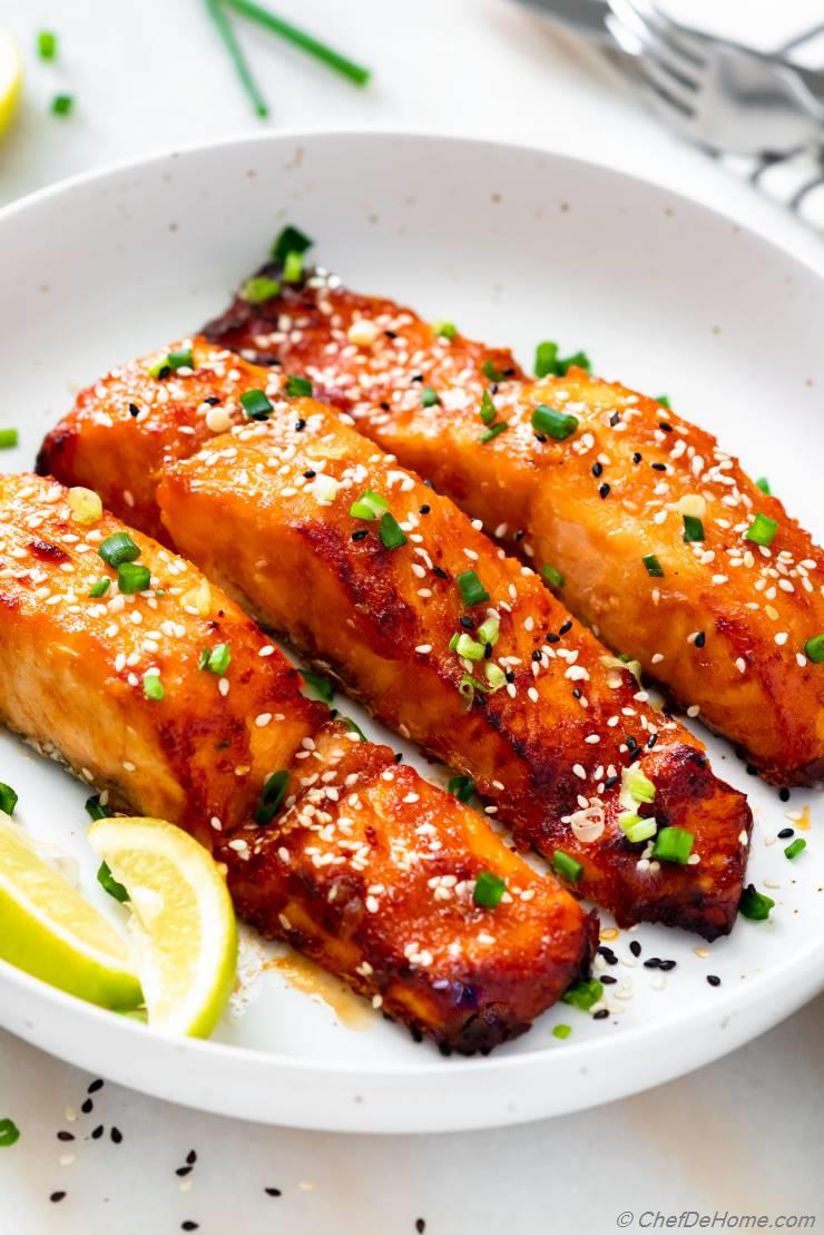 Air Fryer Salmon (Miso Glazed)