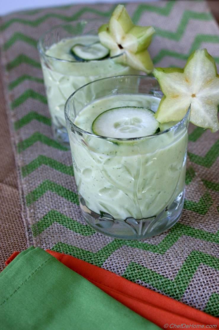 Refreshing Green Cucumber, Avocado, and Lime Cooler