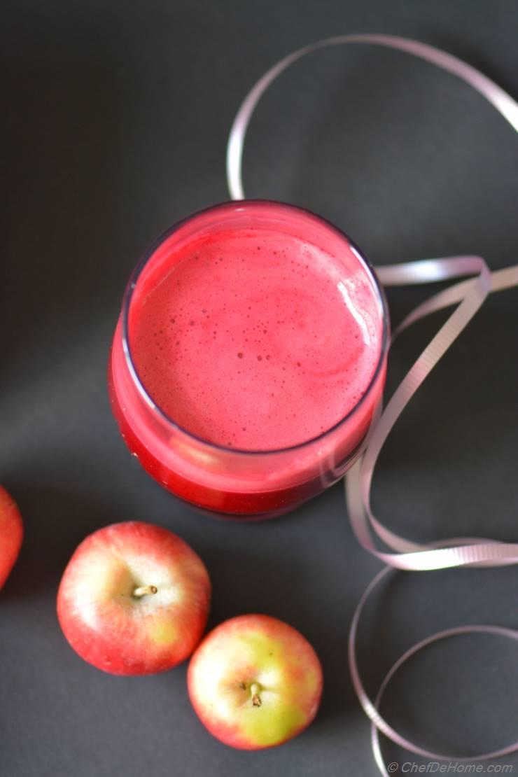 Ginger Spiced Beet Root and Apple Juice