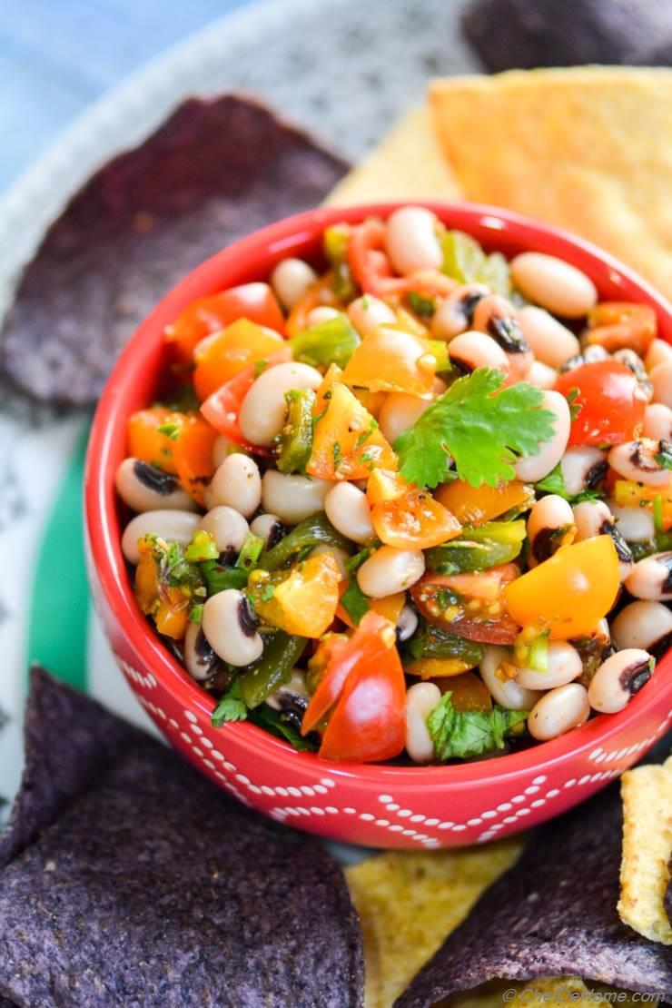 Roasted Poblano and Black-Eyed Peas Salsa