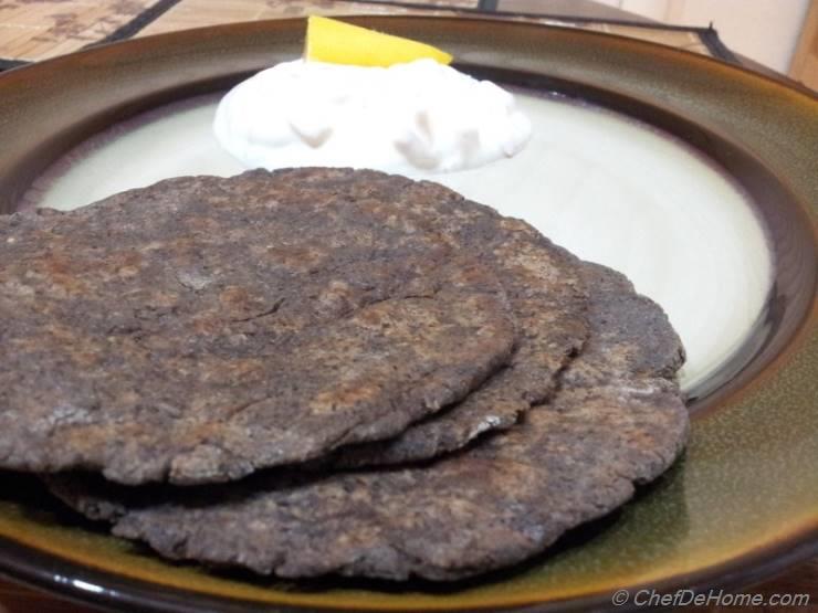 Buckwheat Flat Bread with Mango Raita