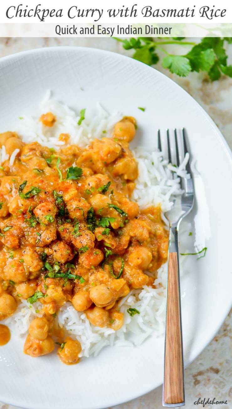 Easy Chickpea Curry with Basmati Rice