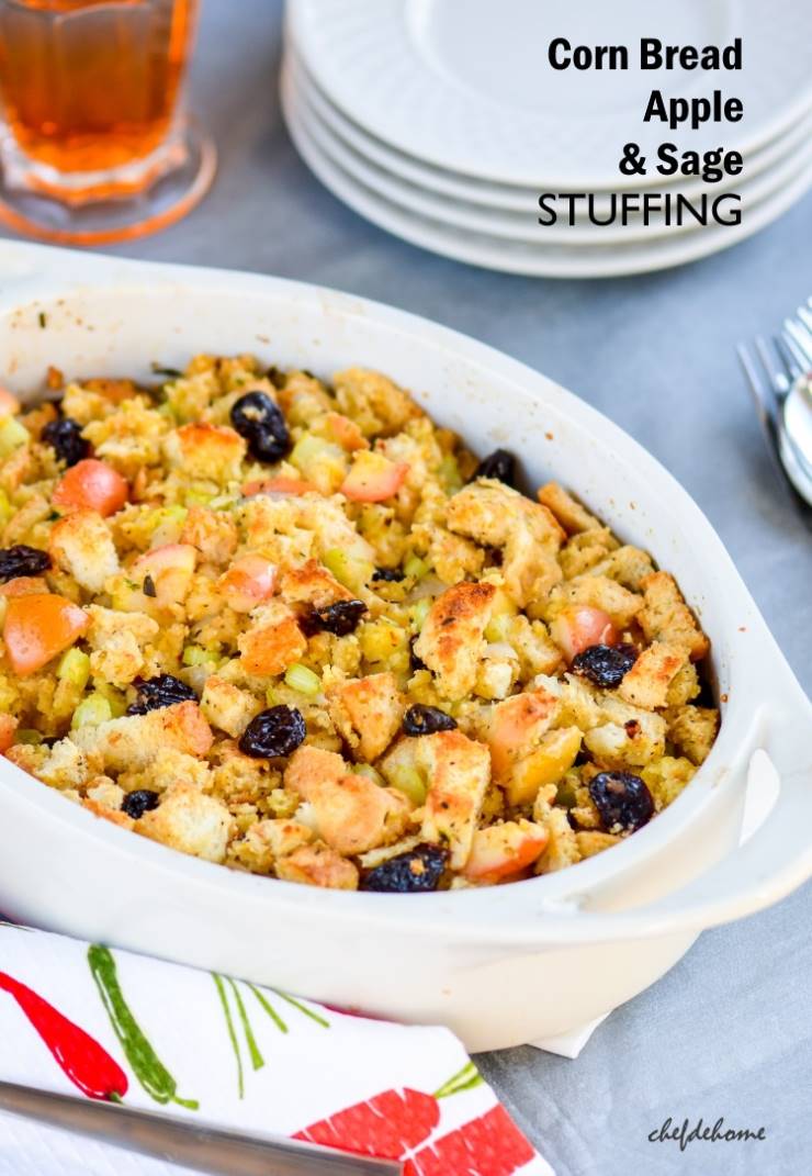 Homemade Cornbread Stuffing with Apples