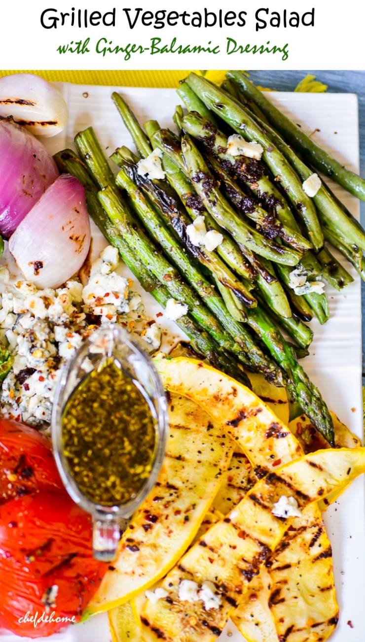 Grilled Vegetables Salad with Balsamic Dressing