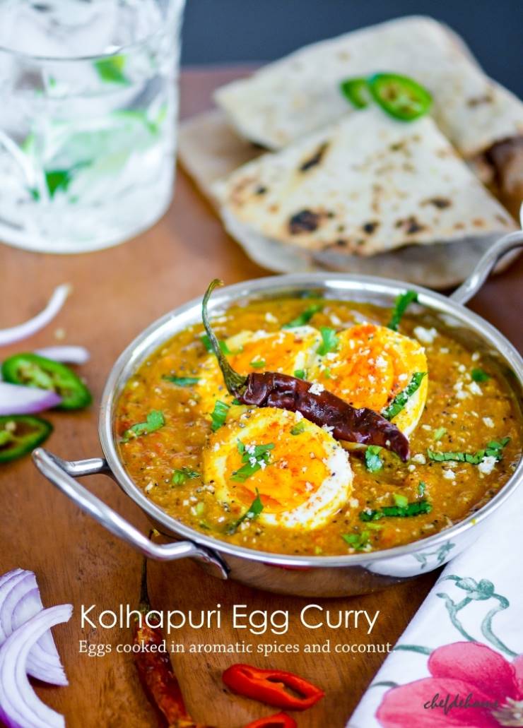 Easy Indian Kolhapuri Egg Curry