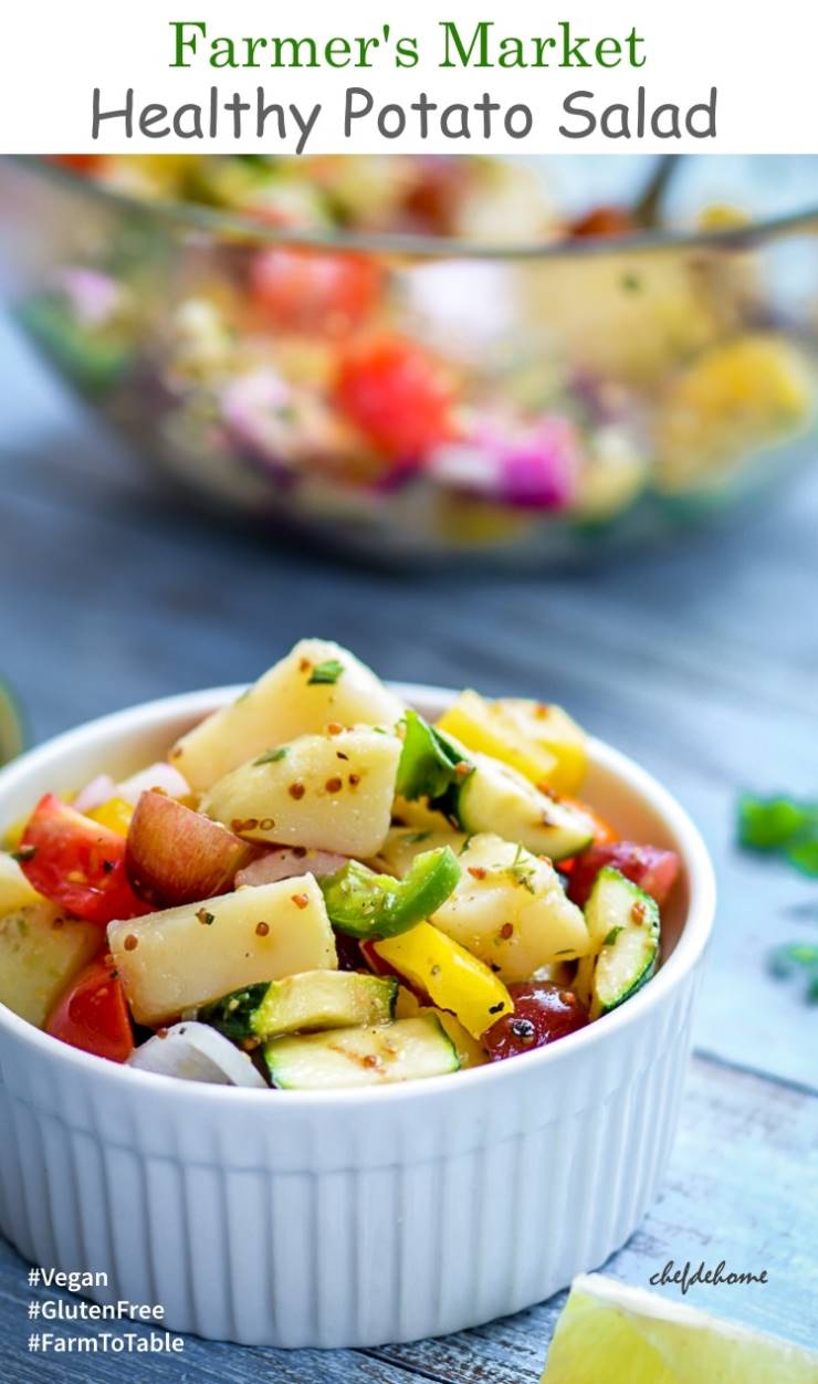 Farmer Market Healthy Potato Salad with Mustard Dressing