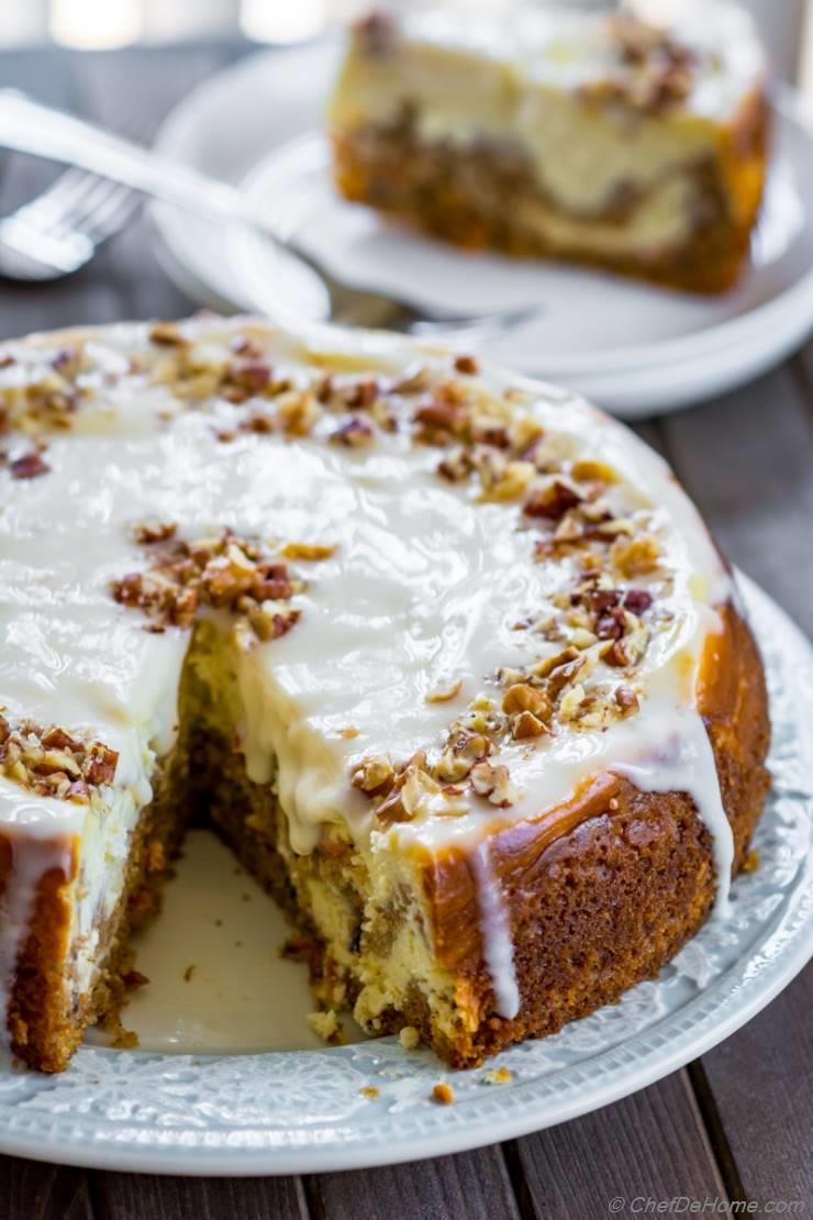 Carrot Cake Cheesecake Bars Recipe | Food Network Kitchen | Food Network