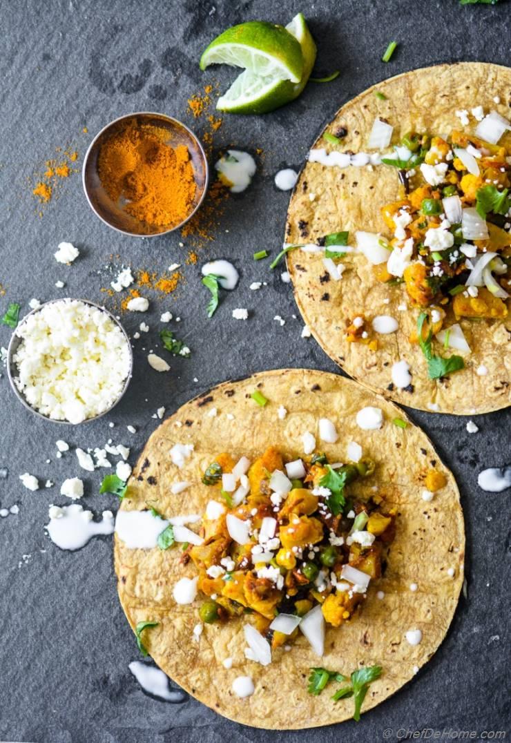 Curry Masala Cauliflower Tacos