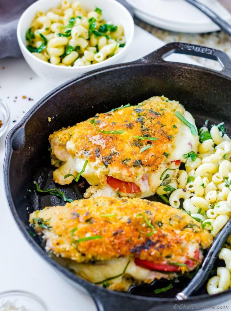 Parmesan Crusted Chicken Caprese