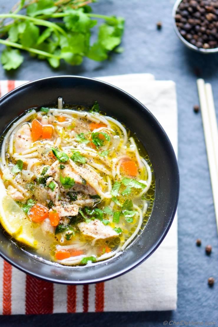 Chicken Noodle Soup in Pressure Cooker