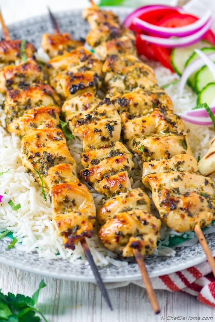 Chicken Souvlaki Recipe | ChefDeHome.com