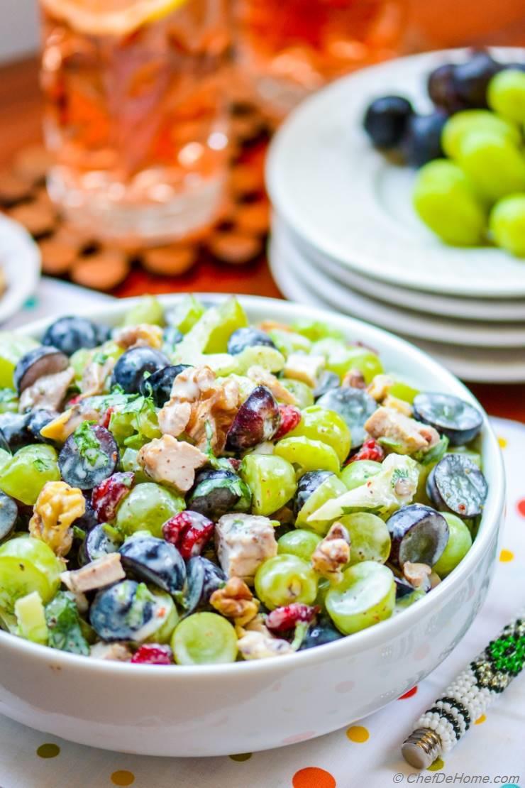 Chicken Waldorf Salad with Grapes