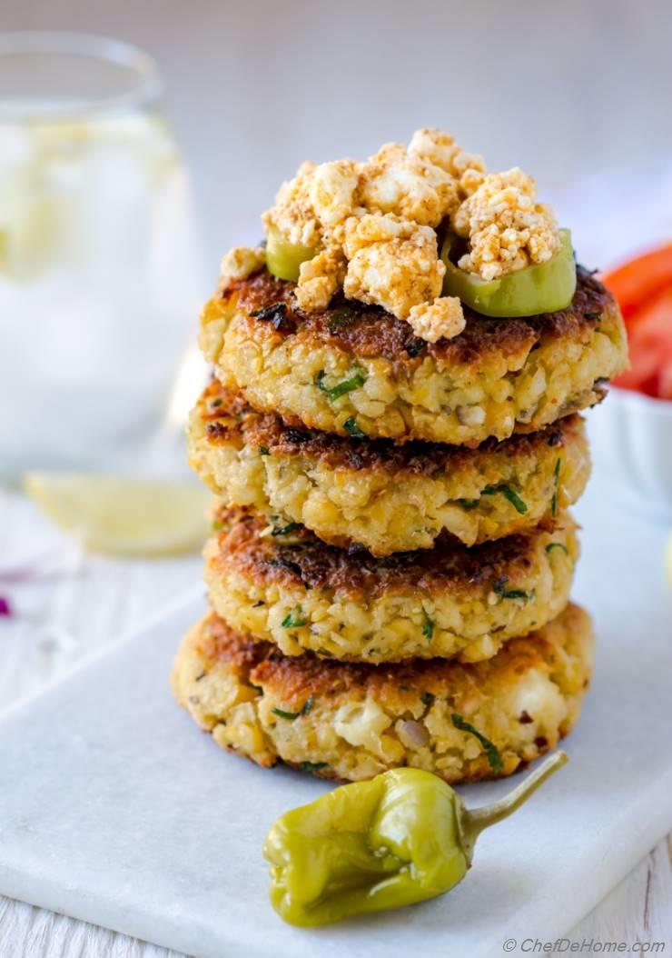 Spicy Feta Chickpea Burgers