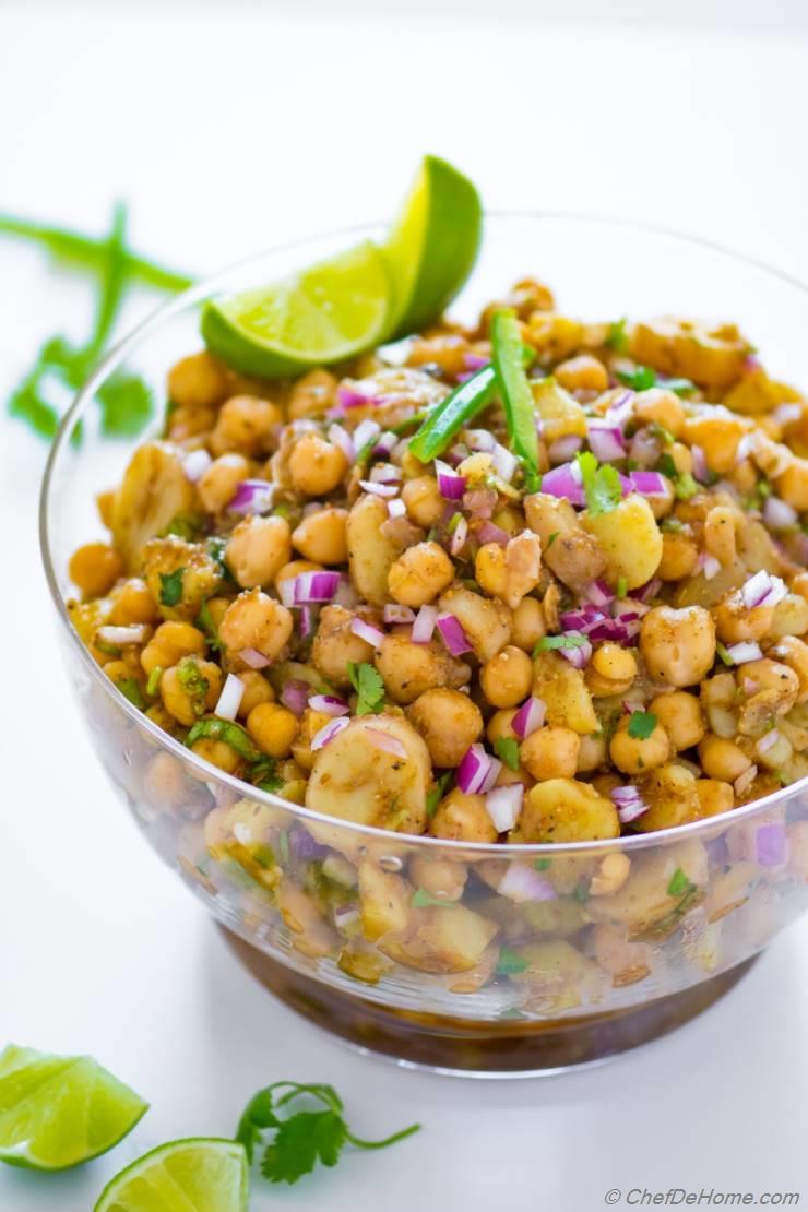 Potato Chickpea Salad - Aloo Chana Chaat