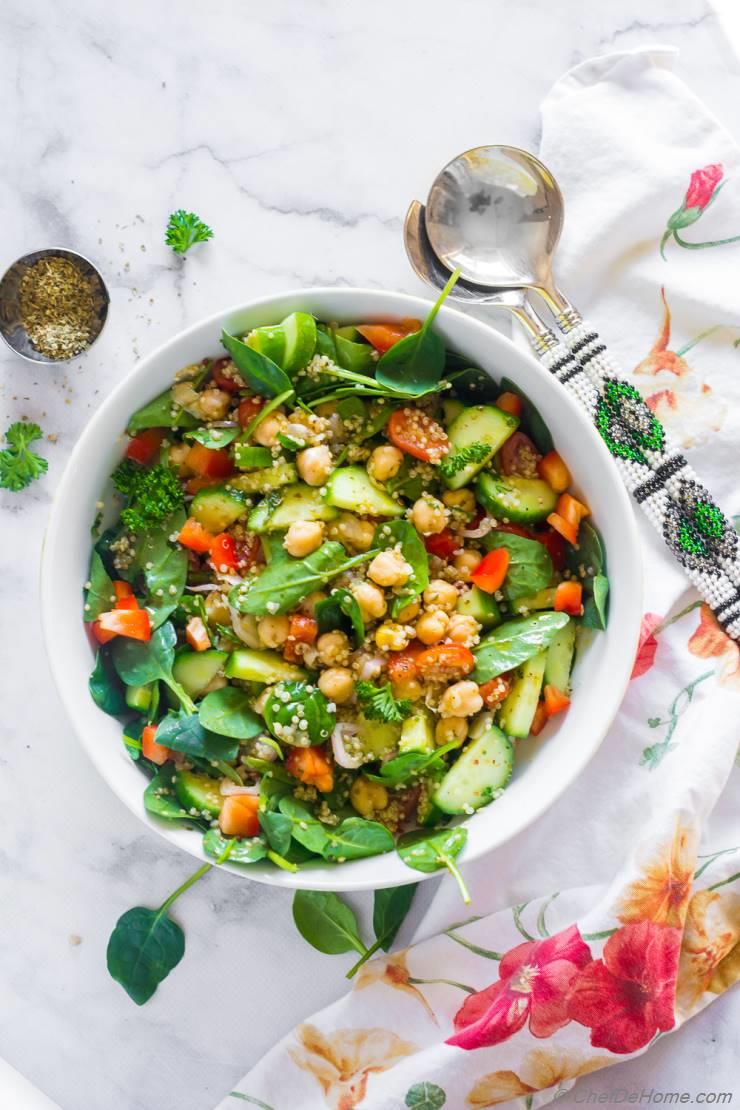 Earthy and Flavorful Quinoa and Chickpea Salad