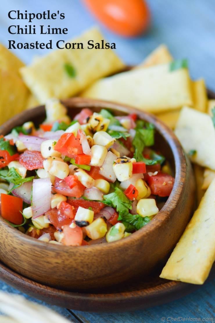 Chili Lime Roasted Corn Salsa