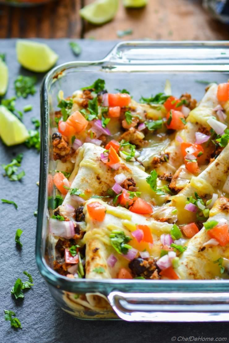 Chipotle Sofritas and Black Beans Casserole