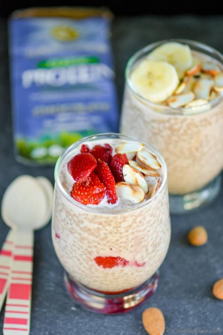 Chocolate Almond Chia Breakfast Pudding